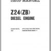 Komatsu Forklift Truck FG30 11 Diesel Engine Shop Manual Z24ZB BE1 1