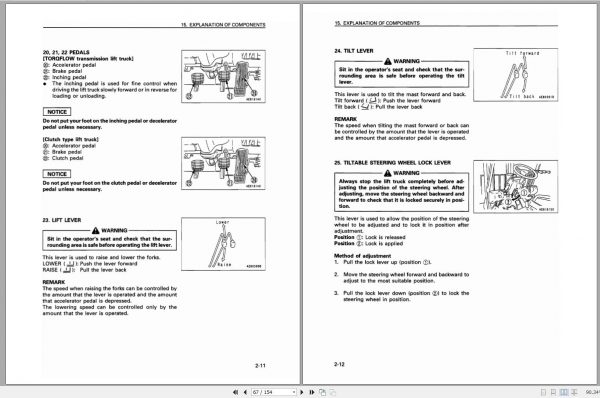 Komatsu Forklift Truck FG30SHT 12 10001A up Operation Maintenance Manual OM071 2