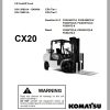 Komatsu Forklift Truck FG35ST 8 CX20 Series Service Manual SM202 1