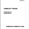 Komatsu Forklift Truck FG40ZT 7 FG40 7 FG45 7 FD45 7 FD40ZT 7 FD40 7 Shop Manual SM180 1