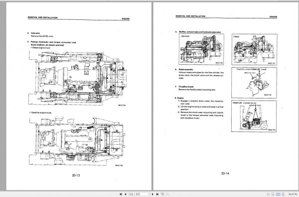 Komatsu Forklift Truck FG40ZT 7 FG40 7 FG45 7 FD45 7 FD40ZT 7 FD40 7 Shop Manual SM180 2