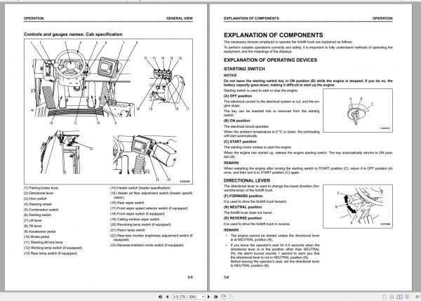 Komatsu Forklift Truck FH100 1 7001 up Operation Maintenance Manual PEN00925 03 2