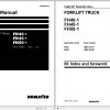Komatsu Forklift Truck FH40 1 FH45 1 FH50 1 138001 up Shop Manual SEN06282 00 1