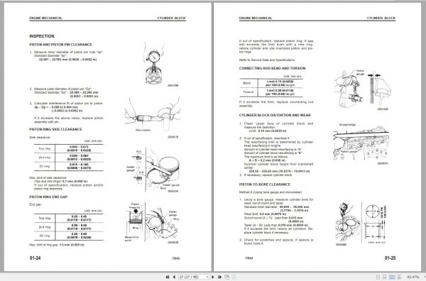 Komatsu Forklift Truck Gas Engine TB42 Shop Manual SM039 2