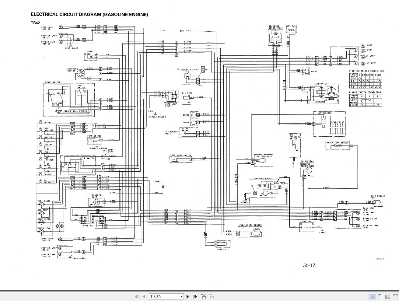 Komatsu Forklift Truck KFI CX Chassis Electric Wiring Diagram SM108