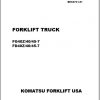 Komatsu Forklift Truck KFI CX Chassis Shop Manual SM108 BEC07C1 01 1 1