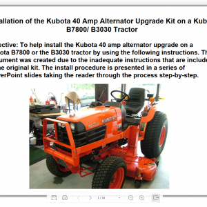 Kubota Construction, Tractor Engine Workshop Services Operator Parts Information DVD Kubota Construction Tractor Engine Workshop Services Operator Parts Manual Dvd 4