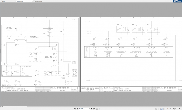 Liebherr Crawler Crane LR1140 Electric Hydraulic Circuit Diagram 2