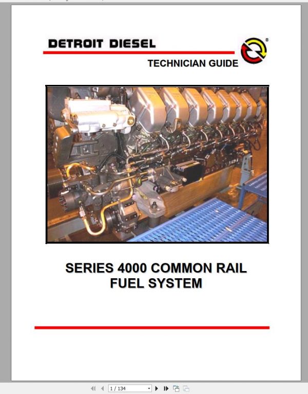 MTU Detroit Diesel 4000 Series Common Rail Technician Guide 7SE375 0106 2011