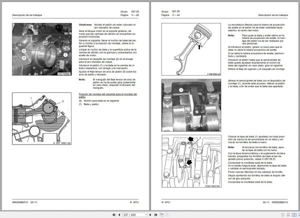 MTU Diesel Engine 12V 2000 M Maintenance Manual MR20088 01S 2002 ES 1