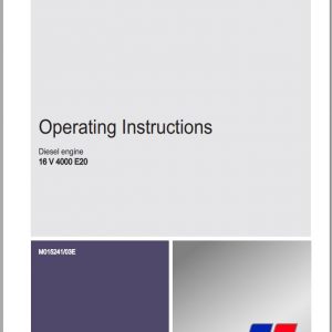 MTU Diesel Engine 16V 4000 E20 Operating Instructions M015241 03E 2011