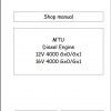 MTU Diesel Engine 16V 4000 Gx0 Gx1 Shop Manual MR20108 01E 2007