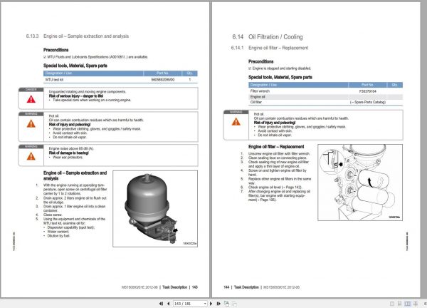 MTU Diesel Engine 20V 4000 G83L with 6 Exhaust Turbochargers Operating Instructions MS150093 01E 2012 1