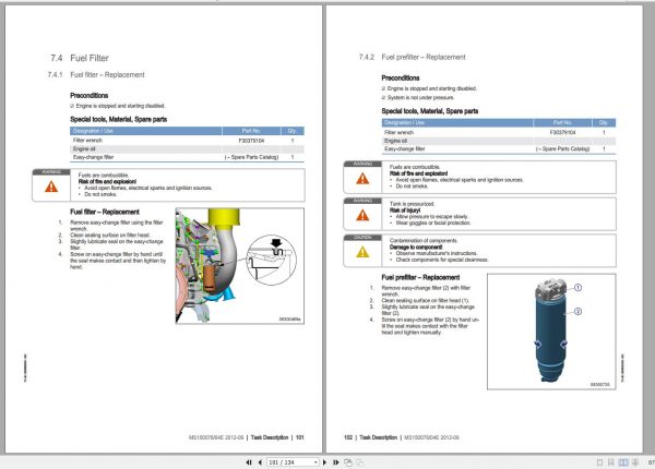 MTU Diesel Engine 8V 1600 G70S Operating Instructions MS150076 04E 2012 1