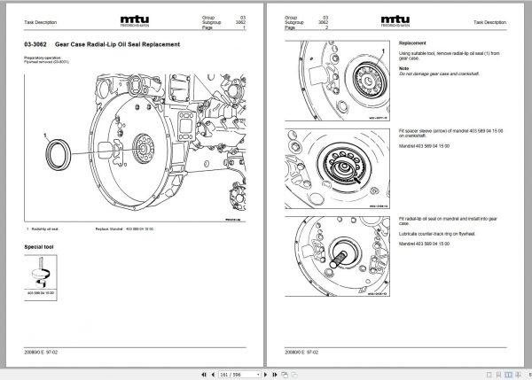 MTU Diesel Engine 8V 183 TA.2 Maintenance Manual M020080 10E 2002 1