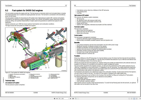 MTU Diesel Engine Generator with MTU 6 R 1600 Gx0 engines Technical Documentation MS13023 00E 2010 1