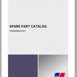 MTU Engine 16V2000G85 536111910 Spart Part Catalog 62483 2014