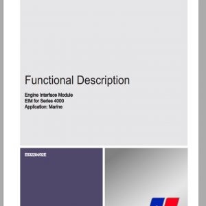 MTU Engine Interface Module Series 4000 Marine Functiona Description E532284 02E 2012