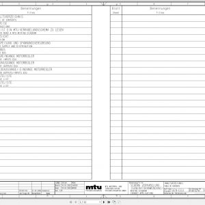 MTU Genset Application Generator Wiring Diagram 503 539 75 00 EN DE 2002
