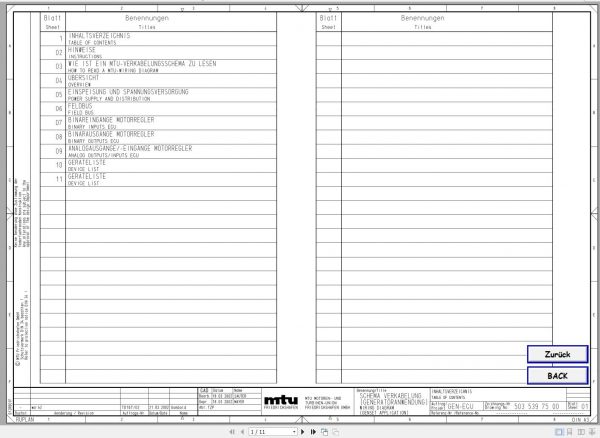 MTU Genset Application Generator Wiring Diagram 503 539 75 00 EN DE 2002