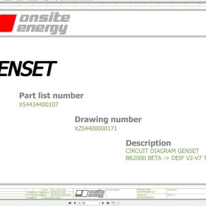 MTU Genset BR2000 Beta DEIF V2 V7 TCP IP Wiring diagram XZ54400000171 2015