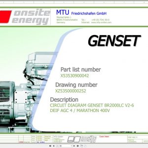 MTU Genset BR2000LC V2 6 DEIF AGC 4 Marathon 400V Circuit Diagram 2013