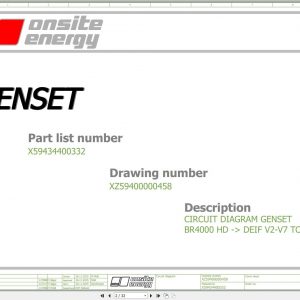 MTU Genset BR4000 HD DEIF V2 V7 TCP IP Wiring Diagram XZ5940000045 2015