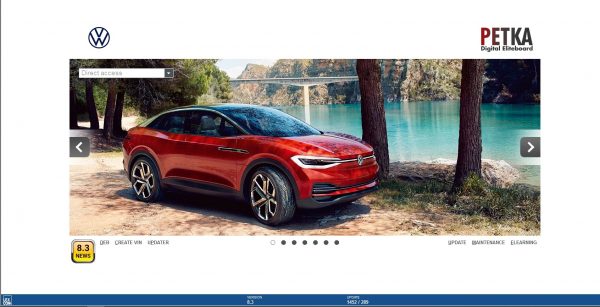 PETKA 8.3 Volkswagen Seat Skoda Audi Commercial Vehicles Porsche 05.2022 Spare Parts Catalog DVD 10