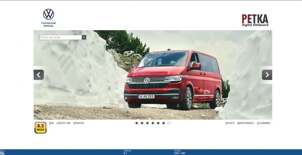 PETKA 8.3 Volkswagen Seat Skoda Audi Commercial Vehicles Porsche 05.2022 Spare Parts Catalog DVD 16