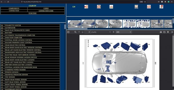 Renault Clio IV of X98 NT8688 Visu v5.0 2015 Wiring Diagram 1