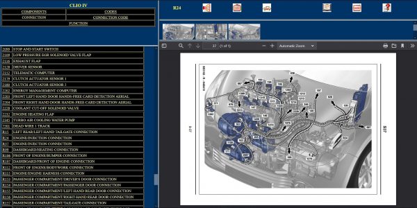 Renault Clio IV of X98 NT8688 Visu v5.0 2015 Wiring Diagram 2