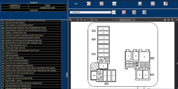 Renault Clio IV of X98 NT8688 Visu v5.0 2015 Wiring Diagram 4