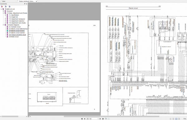 Tadano Hydraulic Crane TR 80M 1 TR 80M 1 C1 1E Service Manual Circuit Diagram EN 2