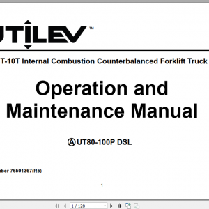 Yale Class 5 Internal Combustion Engine Trucks A253 UT80 100P Operation Service Manual 1