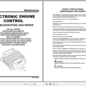 Yale Class 5 Internal Combustion Engine Trucks A878 GPGDPGLP135 155CA Service Manual 2