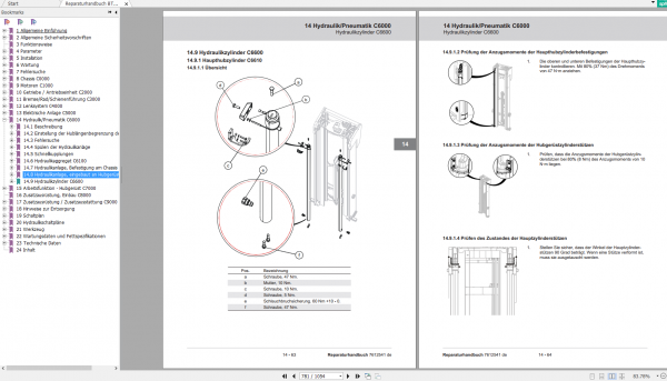 BT Forklift Reflex RRE140 250H from 6445237 Repair Manual with new Error Codes 3