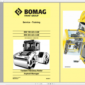 Bomag BW 190 AD 4 Tandem Vibratory Roller Service Training 00891927 04.2011 1