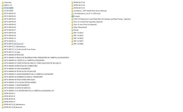 CAT Forklift 33.56GB MCFA Full Collection New Updated 03.2022 Manuals PDF DVD 2