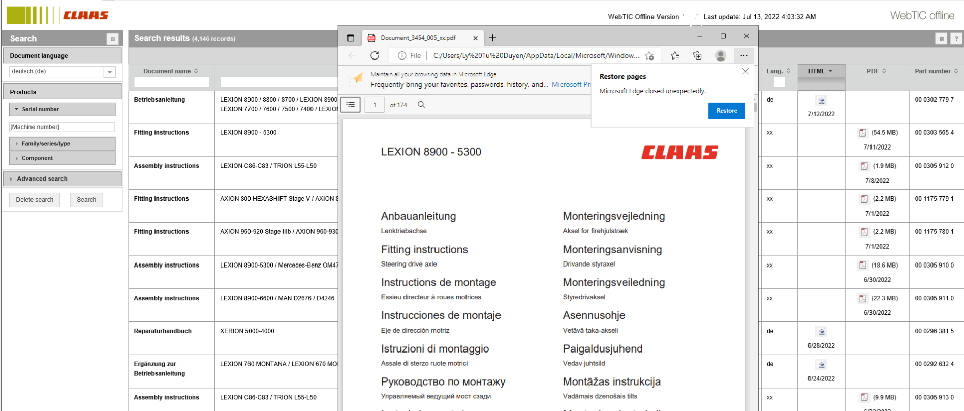 CLAAS WebTIC Offline DE German 07.2022 1