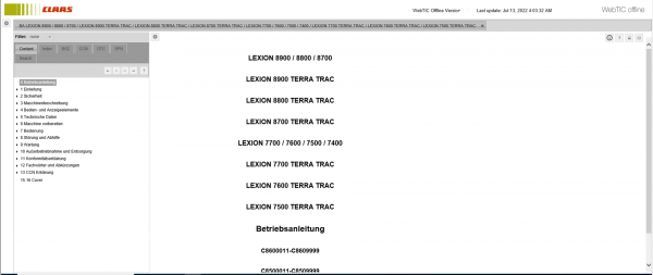 CLAAS WebTIC Offline DE German 07.2022 3