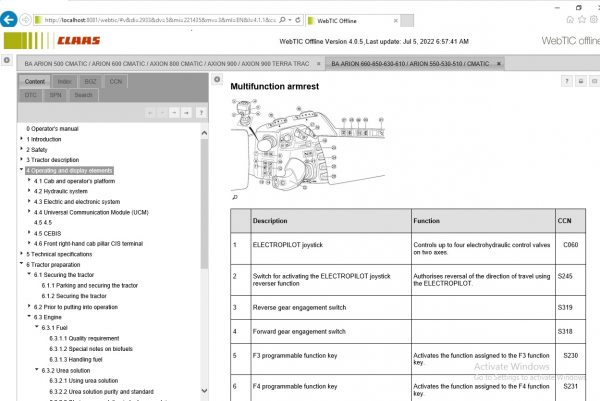 CLAAS WebTIC Offline EN 07.2022 Operator Manual Repair Manual Service Documentation EN DVD 48449398f075aede8