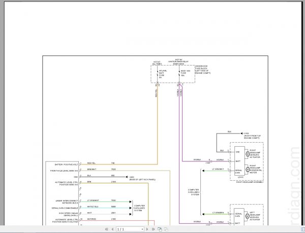 Cadillac XTS 3.6L System Wiring Diagrams 2012 4