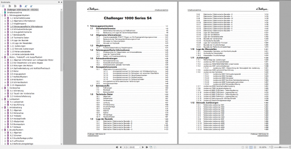 Challenger 1000 Series S4 German 1038 1050 Workshop Service Manual 2