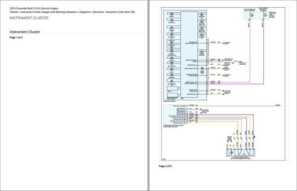 Chevrolet Bolt EV ELE Electric Engine 2018 Electrical Wiring Diagrams 2