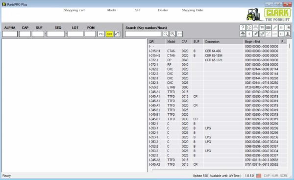 Clark ForkLift Parts Pro Plus EPC v528 07.2022 Spare Parts Catalog DVD 2
