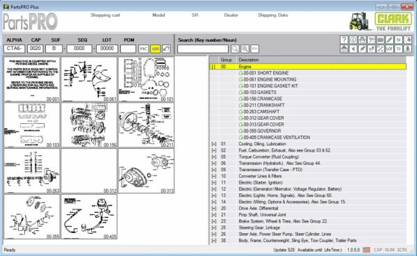 Clark ForkLift Parts Pro Plus EPC v528 07.2022 Spare Parts Catalog DVD 3