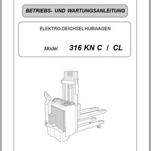 Clark Forklift 316 KN C CL Diagram Parts Operating and Maintenance Manual 04.2011 EN IT DE