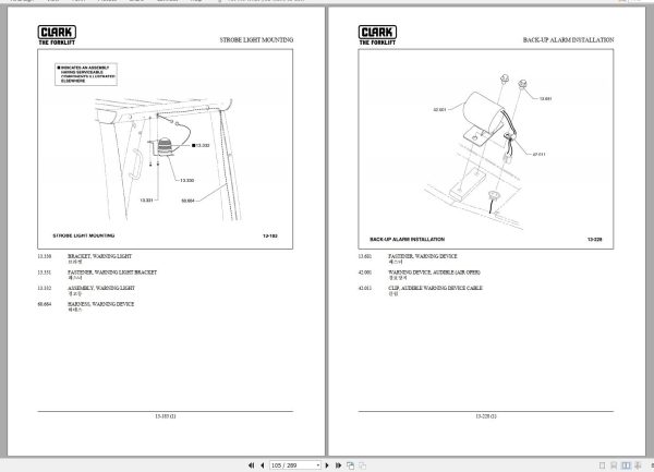 Clark Forklift C 15 18 20s L P152L 9633 CNF Parts Manual 8035813 02.2012 EN KR 1