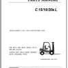 Clark Forklift C 15 18 20s L P152L 9828 CNF Parts Manual 02.2012 EN KR