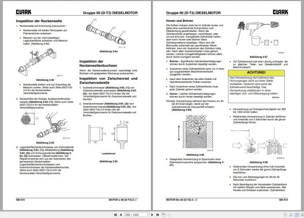 Clark Forklift C 15 20sC L G Service Manual 8076486 SM 819 09.2009 DE 1